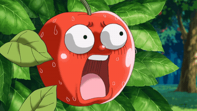 Surprised Cartoon Apple GIF