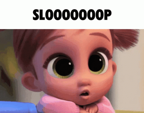 Surprised Cartoon Baby With SLO000000P GIF