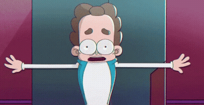 Surprised Cartoon Character Arms Outstretched GIF