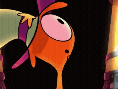 Surprised Cartoon Character Looking GIF