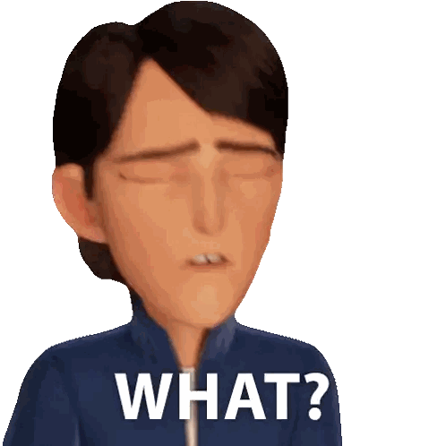 Surprised Cartoon Character Saying What Sticker