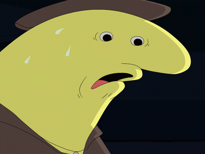 Surprised Cartoon Character Wearing Hat GIF