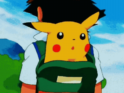 Surprised Cartoon Character With Backpack GIF