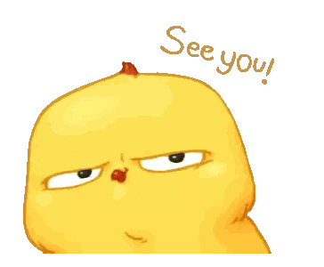 Surprised Cartoon Chicken Saying See You Sticker
