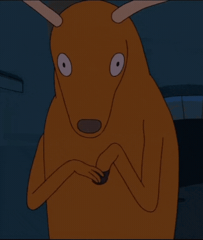Surprised Cartoon Deer GIF
