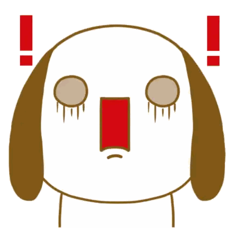 Surprised Cartoon Dog Sticker