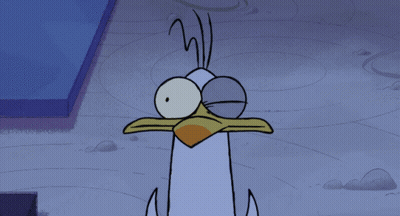Surprised Cartoon Duck GIF