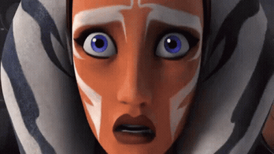 Surprised Cartoon Face Close Up GIF