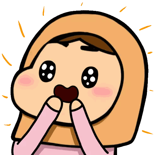 Surprised Cartoon Girl Covering Mouth Sticker