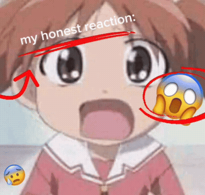 Surprised Cartoon Girl My Honest Reaction GIF