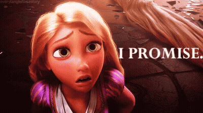 Surprised Cartoon Girl Saying I Promise GIF