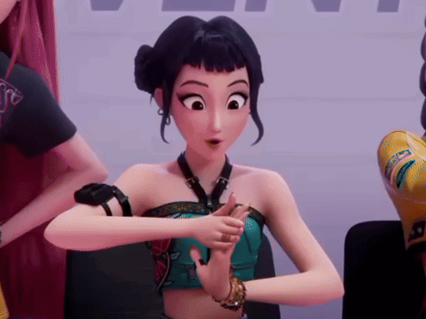 Surprised Cartoon Girl Wearing Watch GIF