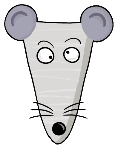 Surprised Cartoon Mouse Sticker