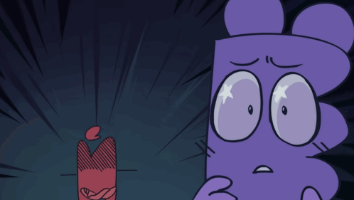 Surprised Cartoon Next To Another Character GIF