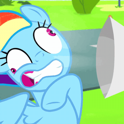 Surprised Cartoon Pony GIF