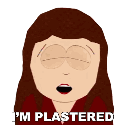 Surprised Cartoon Saying Im Plastered Sticker