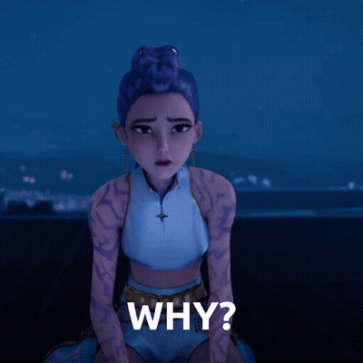 Surprised Cartoon Saying Why GIF