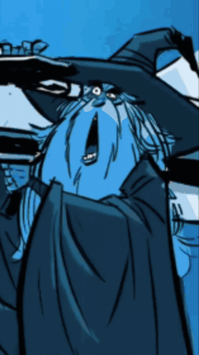 Surprised Cartoon Witch GIF