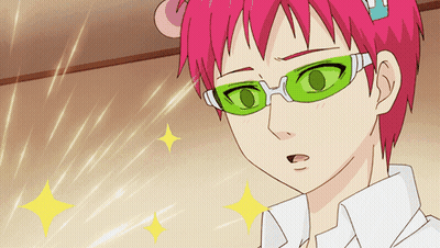 Surprised Cartoon With Pink Hair And Green Glasses GIF
