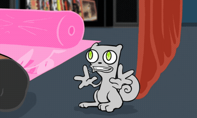 Surprised Cat With Green Eyes GIF