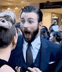 Surprised Chris Evans GIF