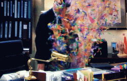 Surprised Confetti Bomb GIF