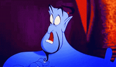 Surprised Genie From Aladdin GIF