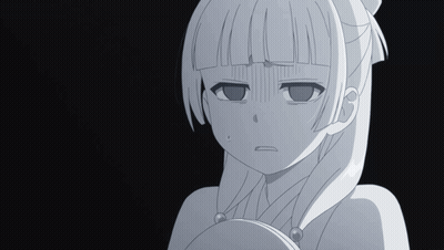 Surprised Girl Black And White Drawing GIF