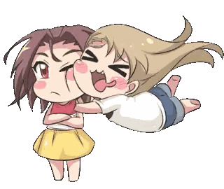 Surprised Girl Cartoon Sticker