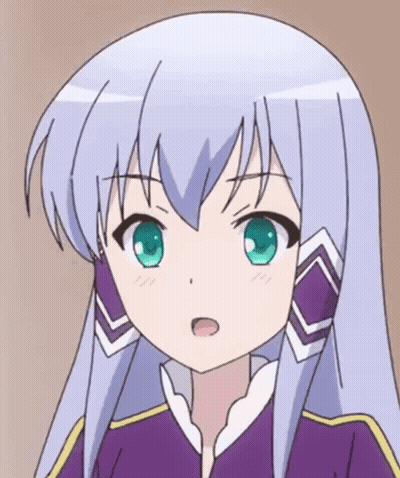 Surprised Girl In Purple Jacket GIF