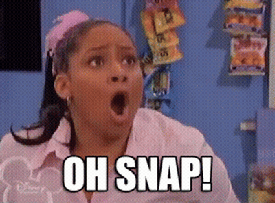 Surprised Girl Saying Oh Snap GIF