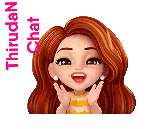 Surprised Girl Saying Thiruda Chat Sticker