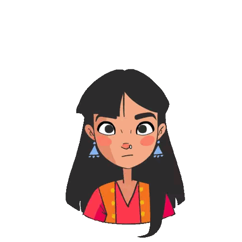 Surprised Girl With Haye Sticker