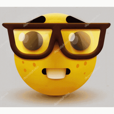 Surprised Glasses Smiley Face GIF