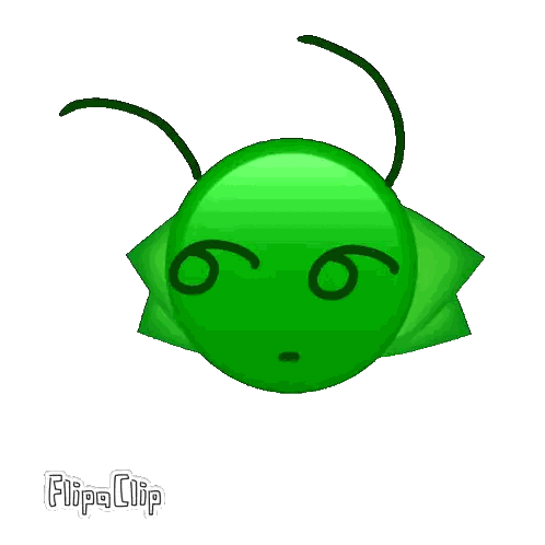 Surprised Green Bug Animation Sticker