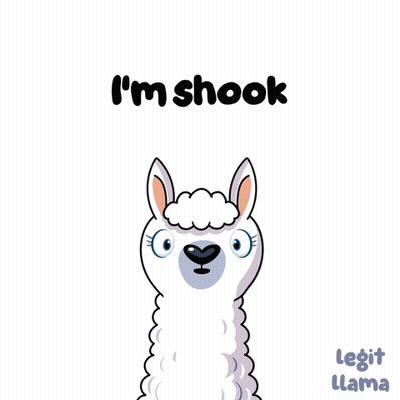 Surprised Llama Saying I'm Shook GIF