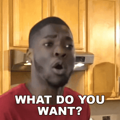 Surprised Man Asking What Do You Want GIF