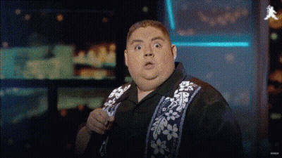 Surprised Man In Floral Shirt GIF