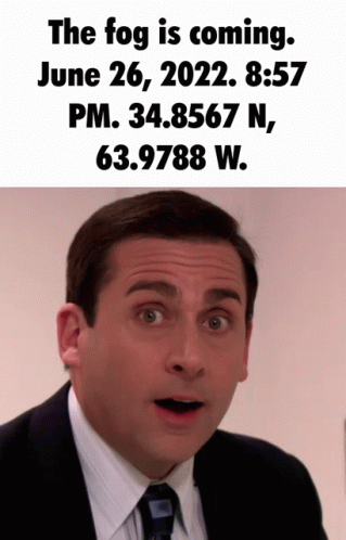 Surprised Man In Suit The Fog Is Coming GIF