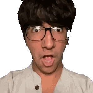 Surprised Man In White Shirt Sticker