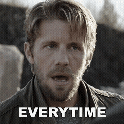 Surprised Man Saying Everytime GIF
