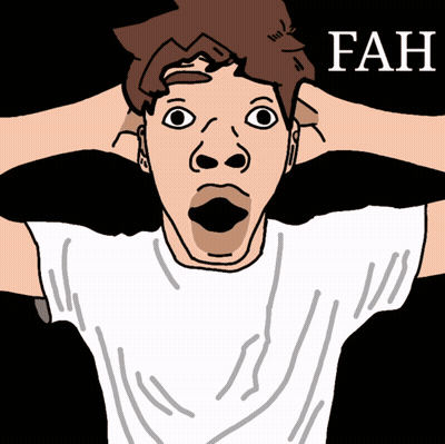 Surprised Man Saying Fah