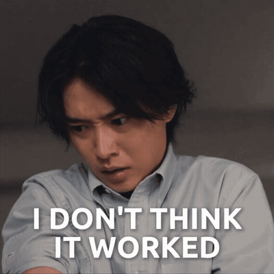 Surprised Man Saying I Don't Think It Worked GIF