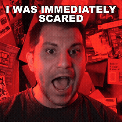 Surprised Man Saying I Was Immediately Scared GIF