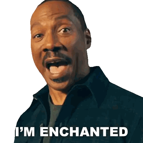 Surprised Man Saying Im Enchanted Sticker