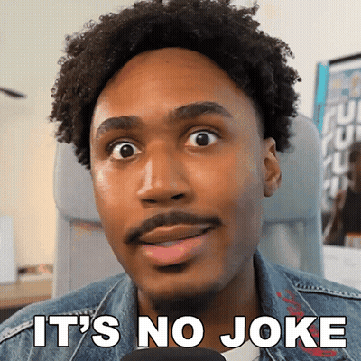 Surprised Man Saying It's No Joke GIF
