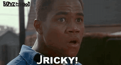 Surprised Man Saying Jricky GIF