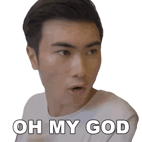 Surprised Man Saying Oh My God Sticker