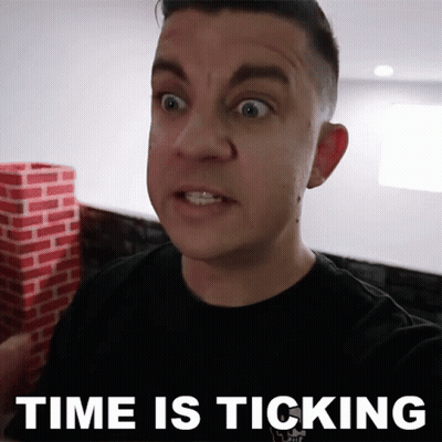 Surprised Man Saying Time Is Ticking