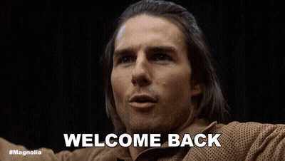 Surprised Man Saying Welcome Back GIF